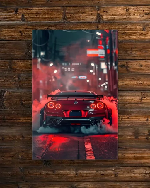 متال پوستر گودزیلا GT-R